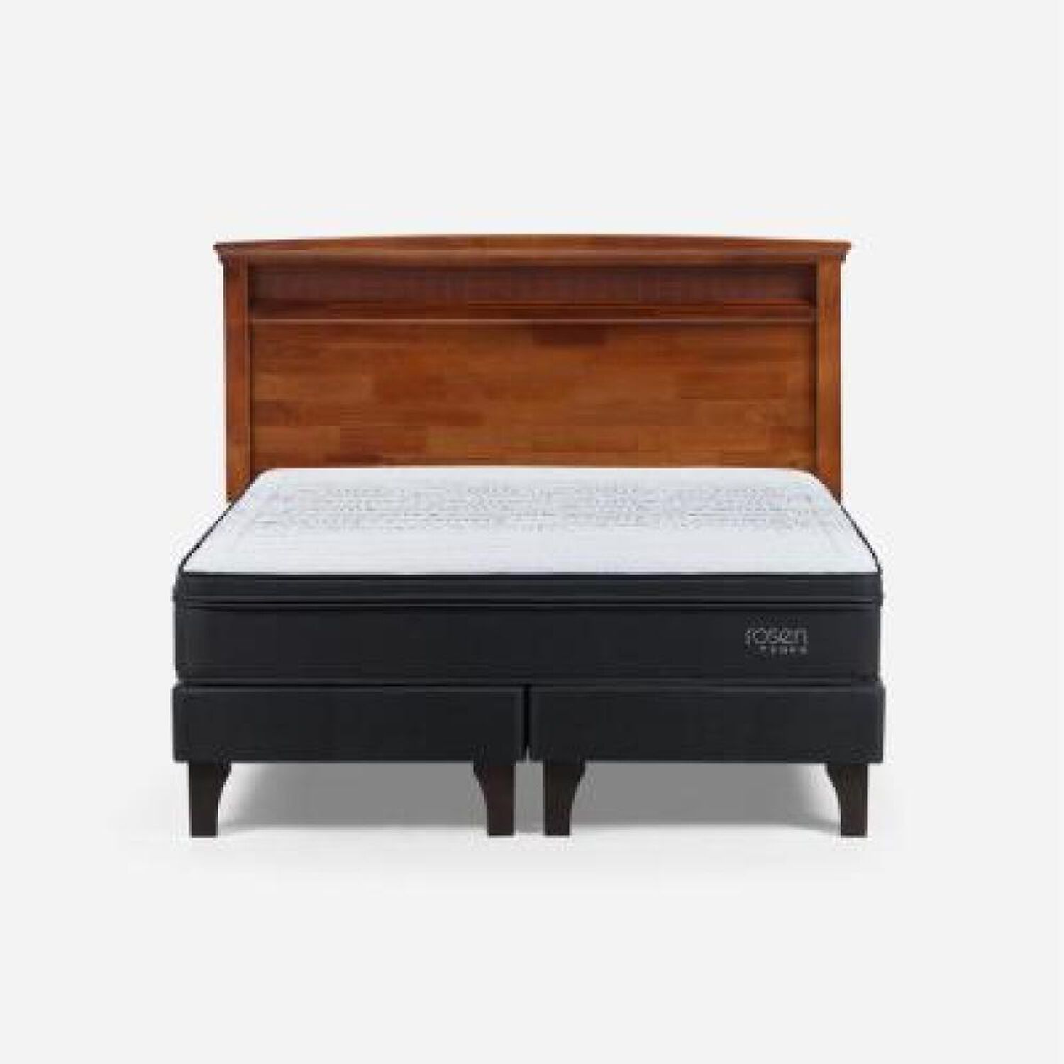Cama Europea Rosen Tempo / 2 Plazas / Base Dividida + Respaldo Veneto image number 7.0