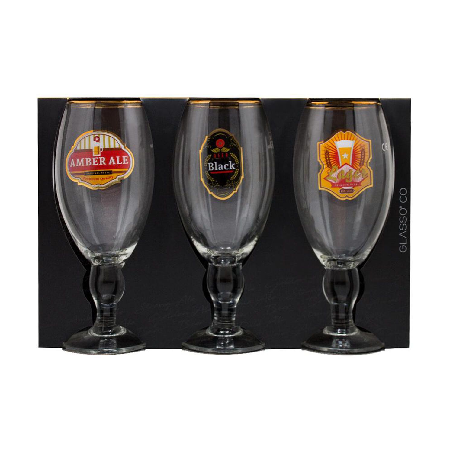 Set De Vasos Glasso Cop&oacute;n Cervecero / 3 Piezas / 600 Ml image number 1.0
