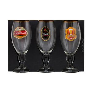 Set De Vasos Glasso Copón Cervecero / 3 Piezas / 600 Ml