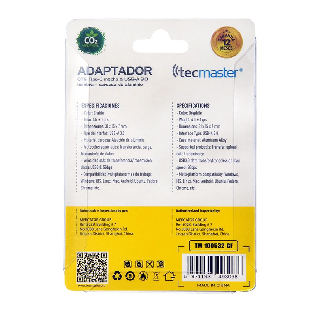 Adaptador Otg Usb Macho 3.0 A Usb Tipo C Hembra 3.0 R&aacute;pida Transmisi&oacute;n image number 3.0