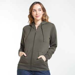 Polerón Full Zipper Cuello Redondo Con Capucha Mujer Geeps