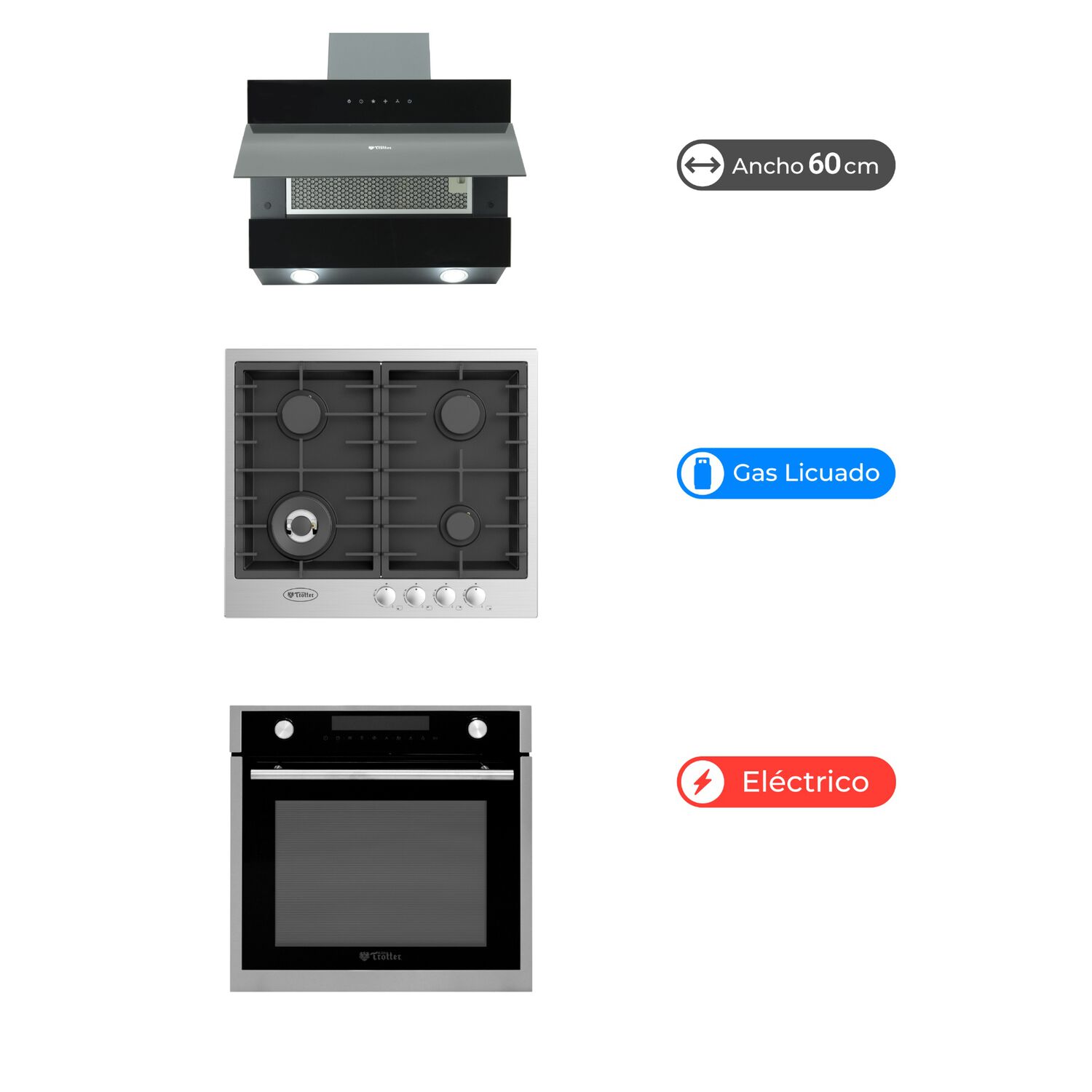 Kit Cocina Gas Licuado Albin Trotter Sky Twin Black image number 0.0