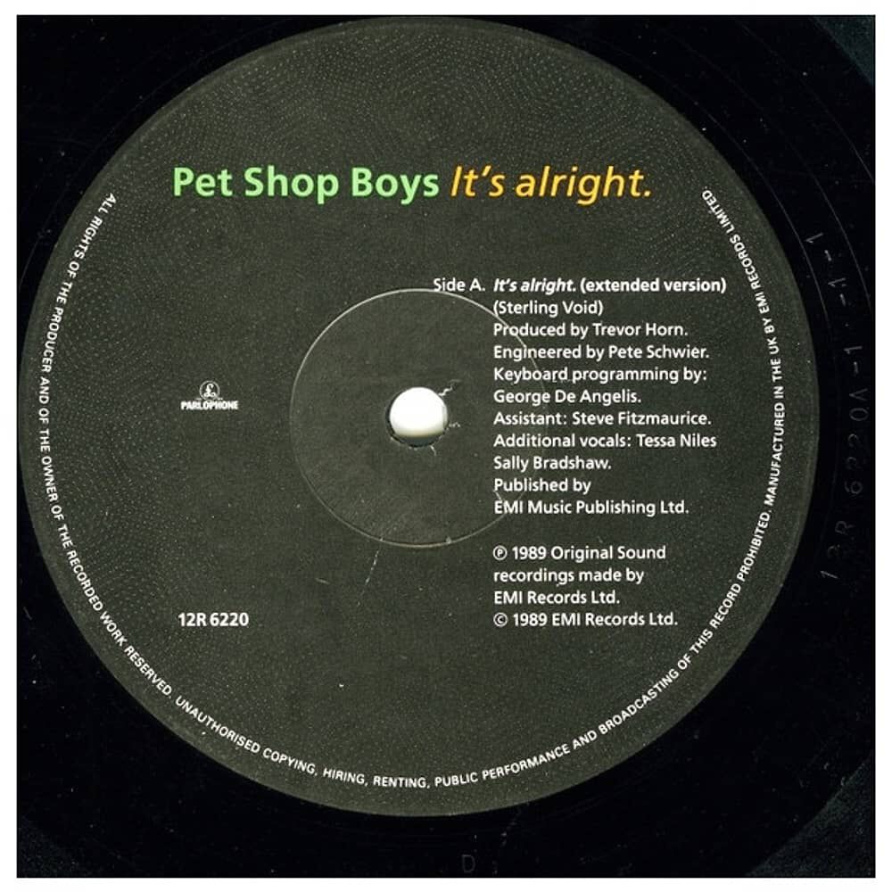 Pet Shop Boys - It's Alright | 12" Maxi Single Vinilo Usado image number 4.0
