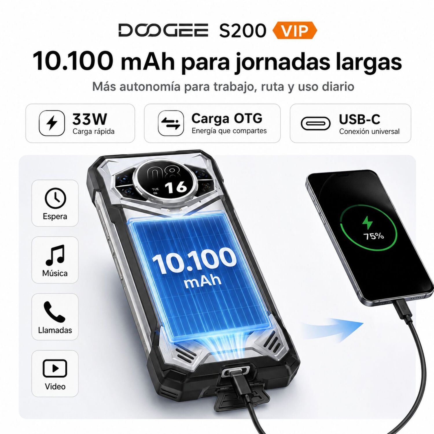Doogee S200 Vip 5g Celular Rugged 48gb 256gb image number 5.0
