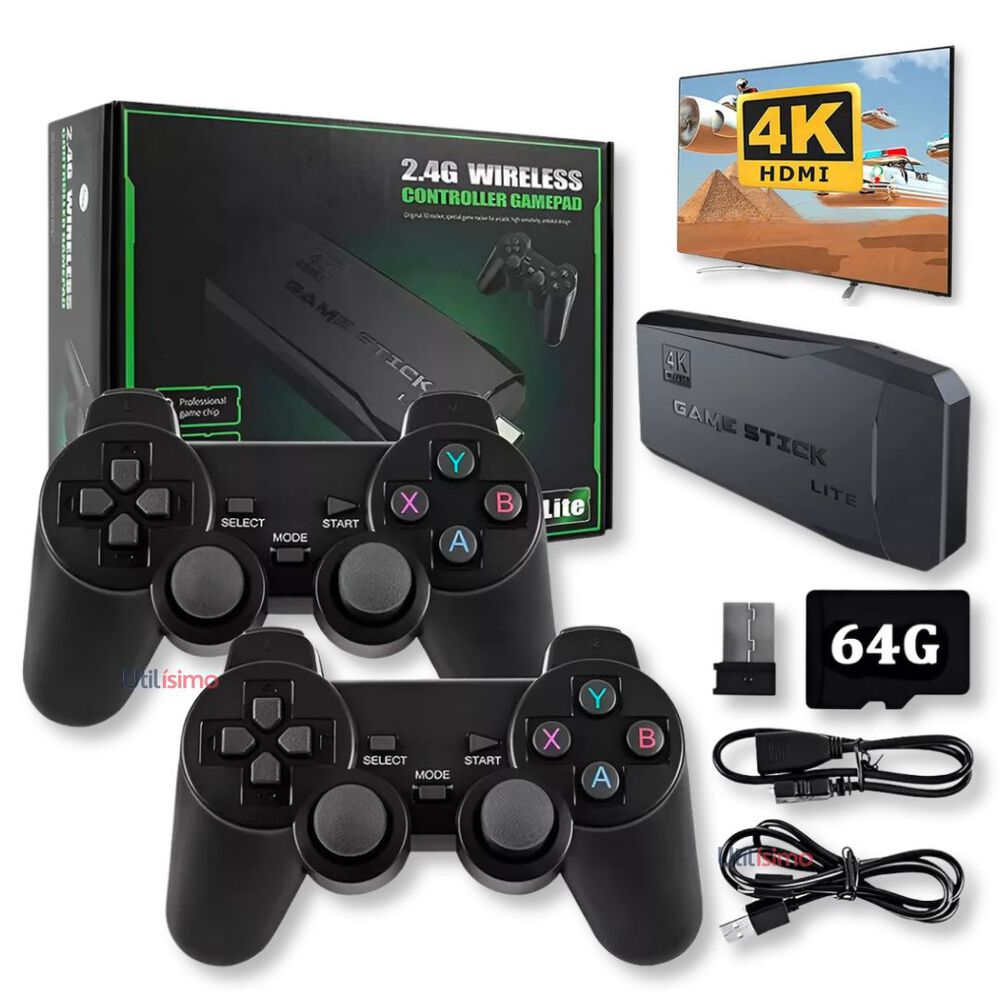 Videojuego Game Stick Lite 4k 64gb Hdmi Con 2 Joystick Inalámbricos image number 0.0