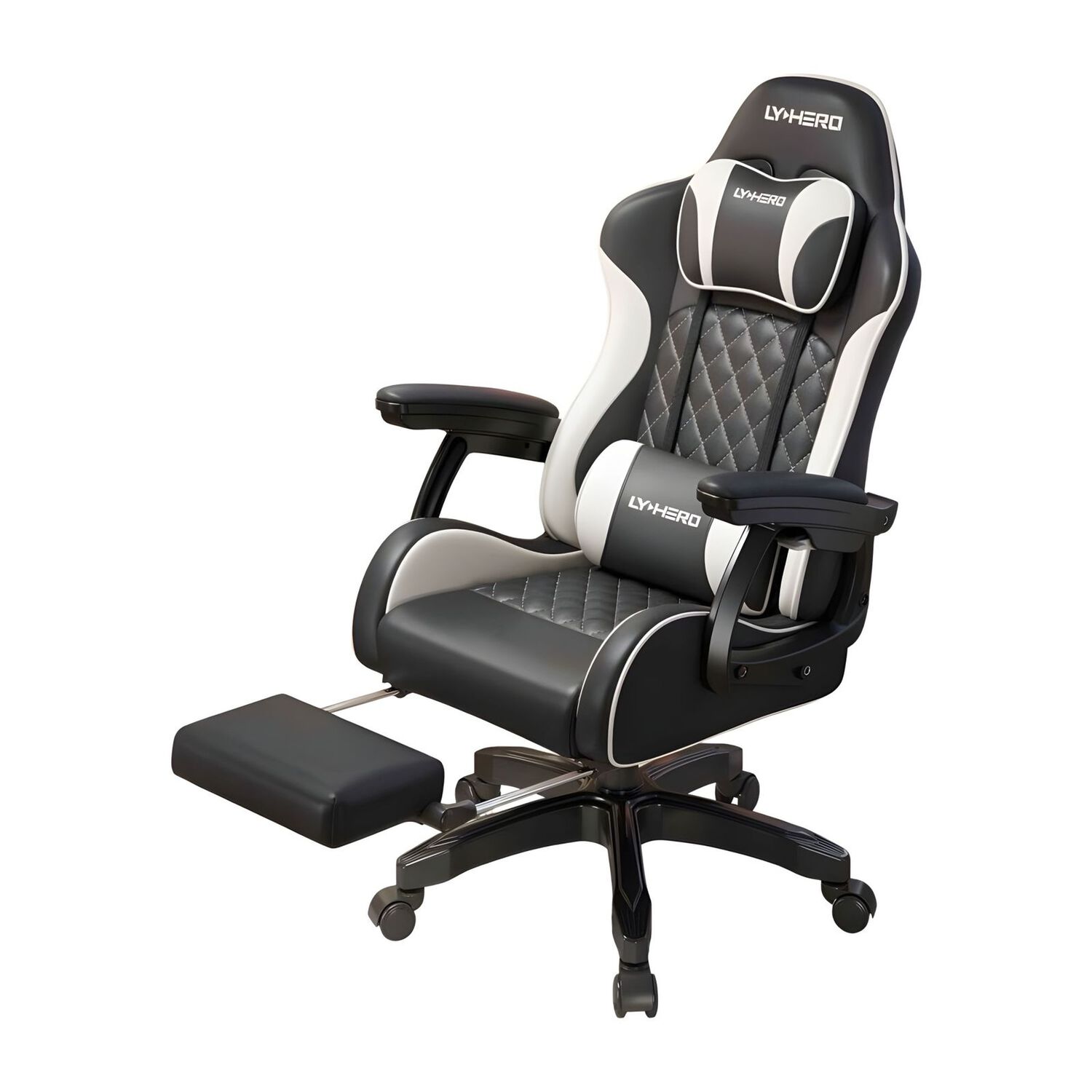 Silla Gamer Ergon&oacute;mica Reclinable Con Reposapies Negra image number 8.0
