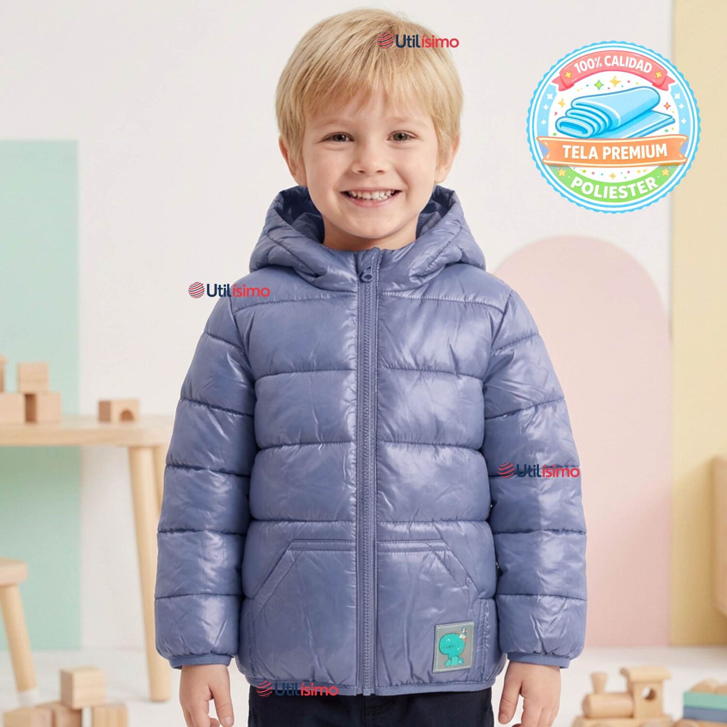 Parka Dinosaurio Con Capucha Manga Larga Ni&ntilde;o Jump Kids image number 0.0