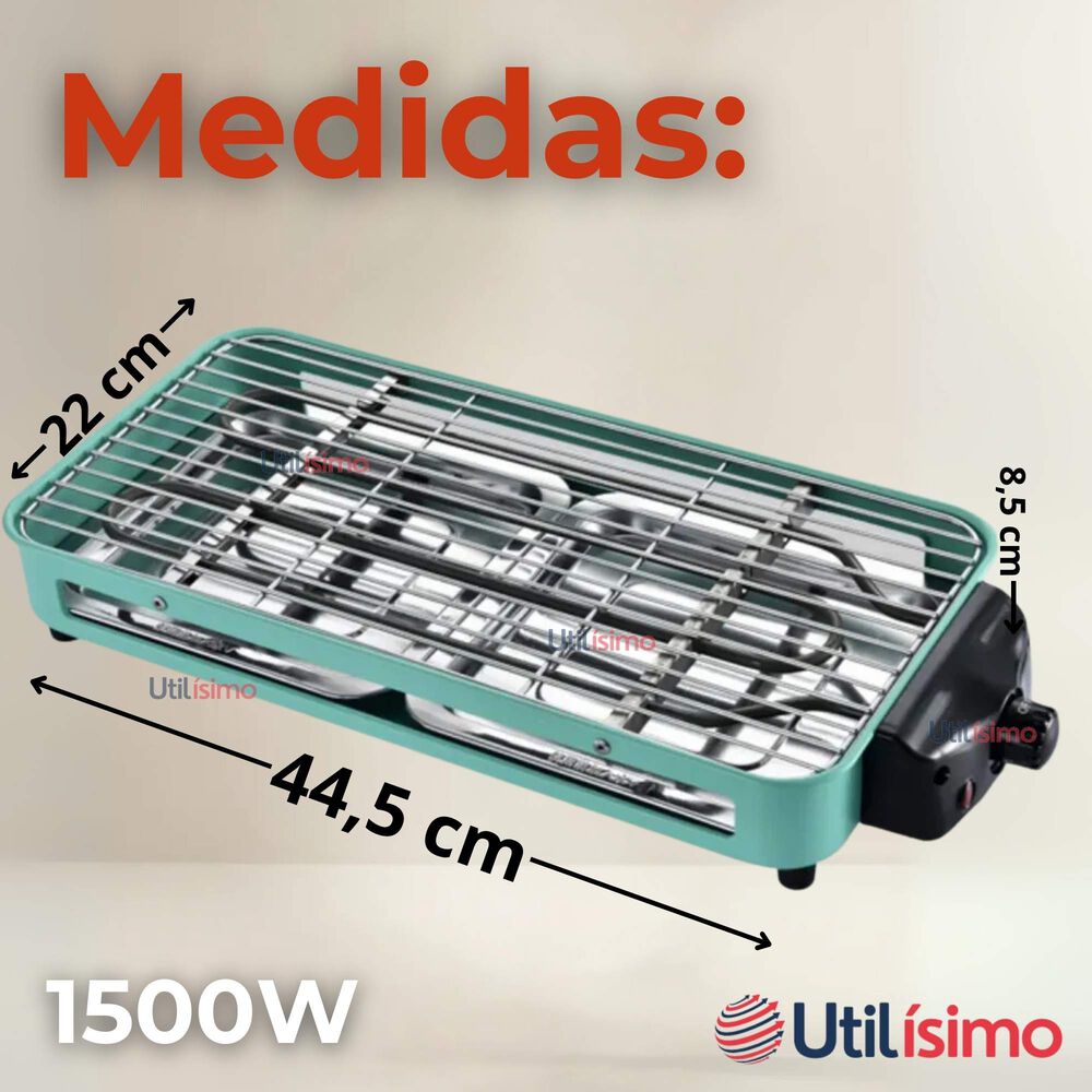 Asador Parrillera Eléctrico Doble Nivel 1500w Churrasquera Portátil image number 2.0