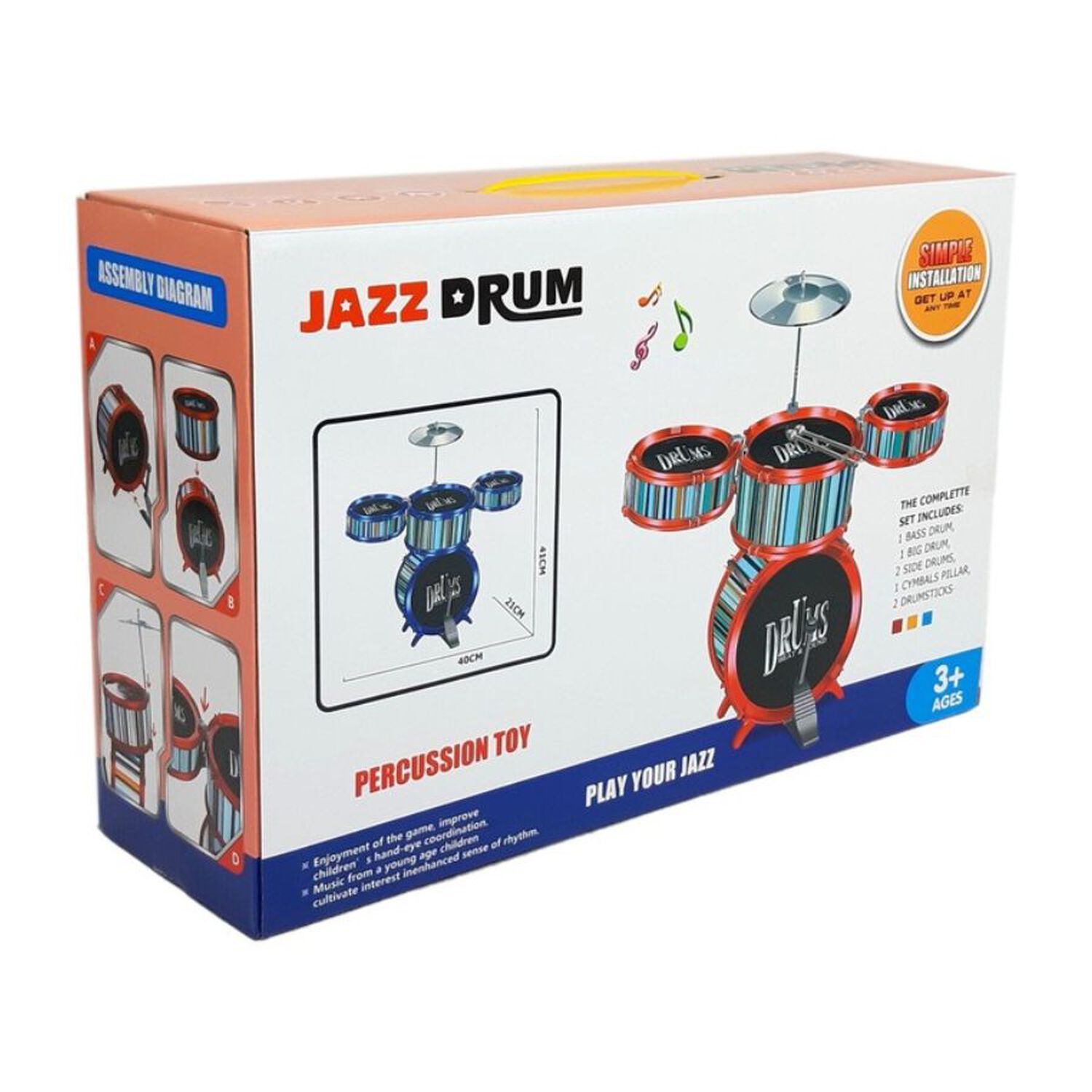 Bater&iacute;a Musical Infantil Jazz Drum 7 Piezas Ni&ntilde;os 3+ A&ntilde;os image number 1.0