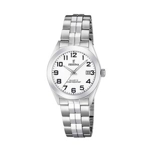Reloj F20438/1 Festina Blanco Mujer Acero Cl&aacute;sico