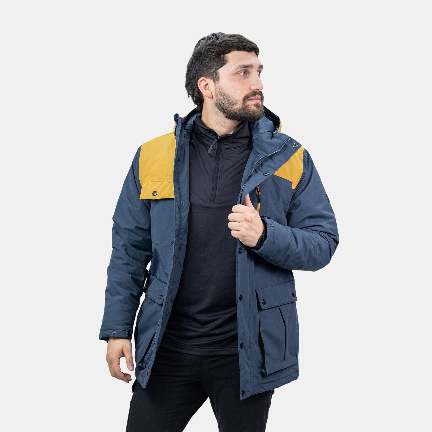 Parka Hw Kodiak Azul Mostaza image number 3.0