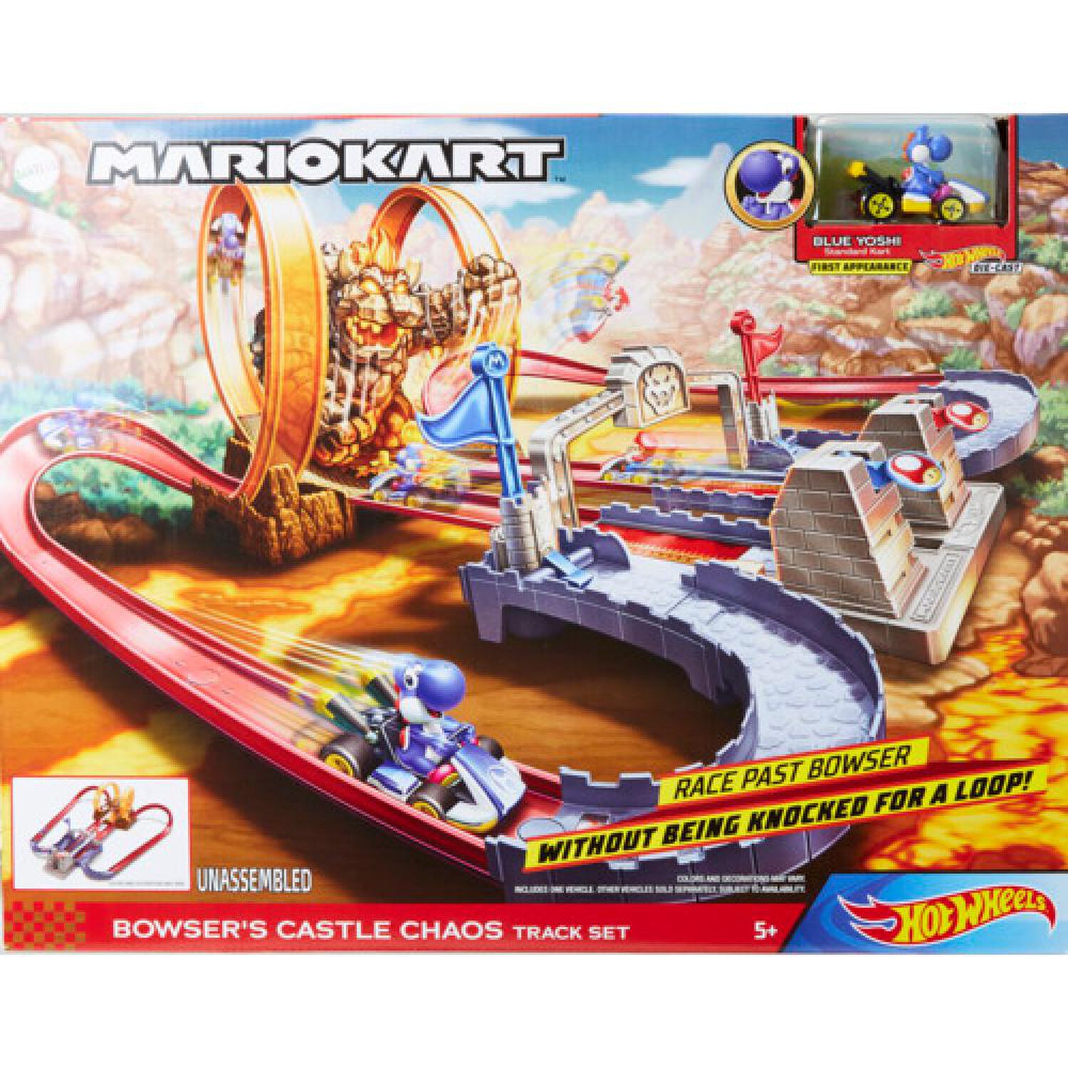 Autopista Hot Wheels Pista Castillo De Bowser Mario Kart image number 1.0