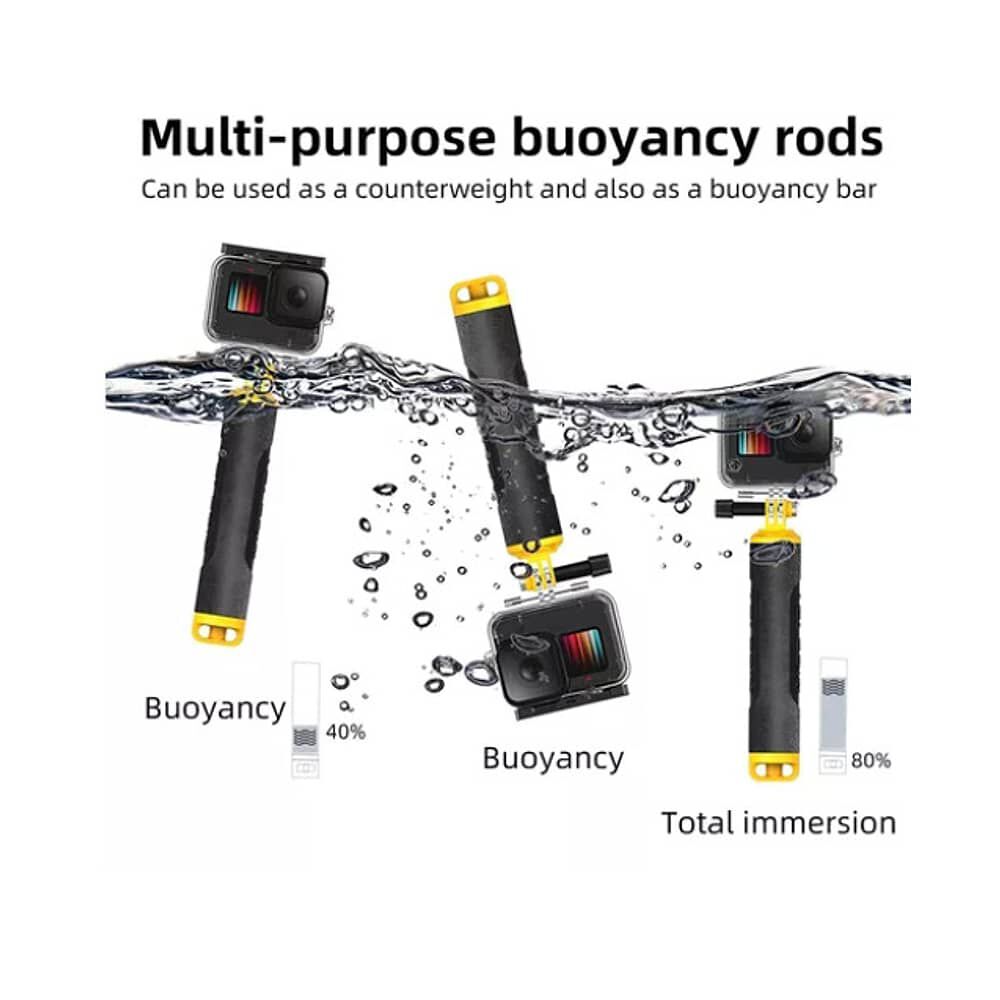 Bast&oacute;n Soporte Flotador Para Gopro 12 11 10 9 Max Telesin image number 0.0