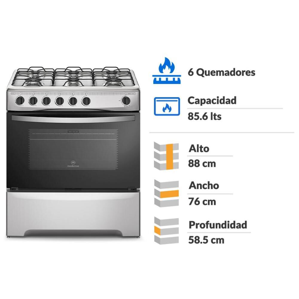 Cocina A Gas Mademsa M 810 T / 6 Quemadores image number 1.0