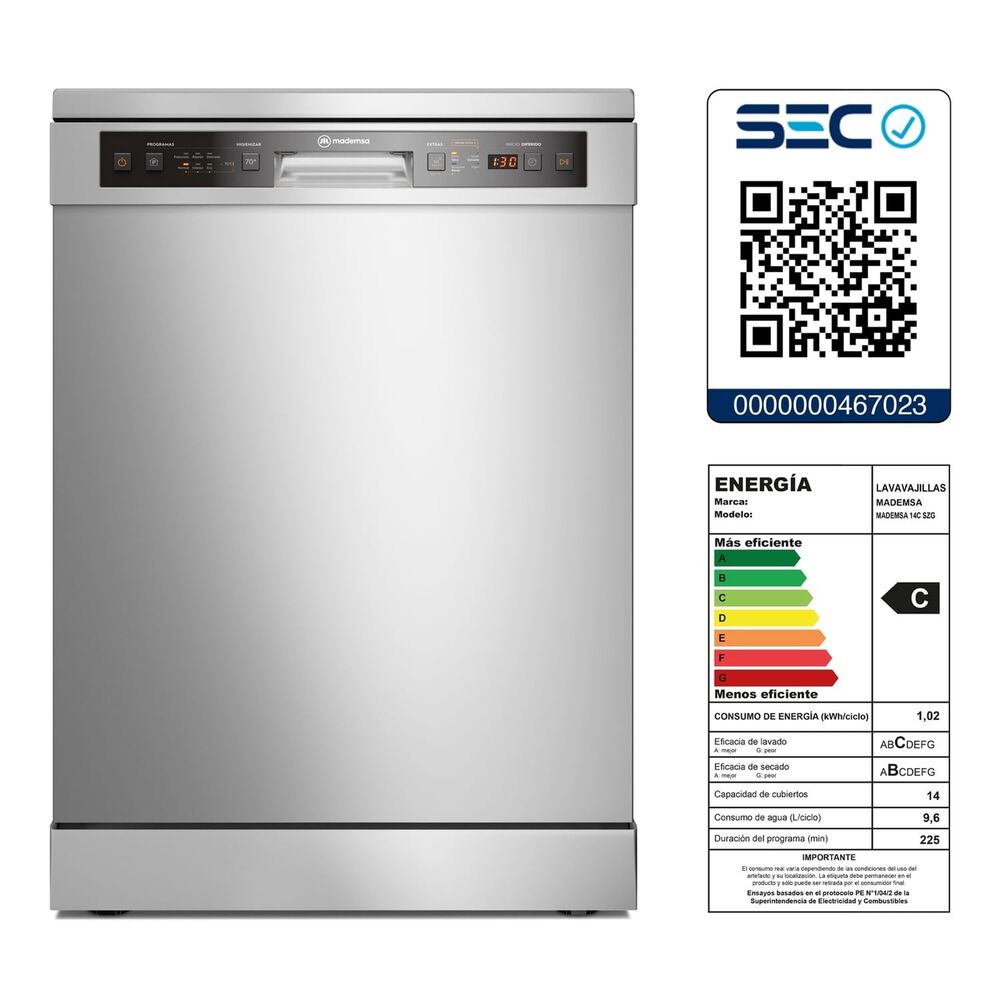 Lavavajillas Mademsa 14 Cubiertos Gris 14 Szg image number 2.0