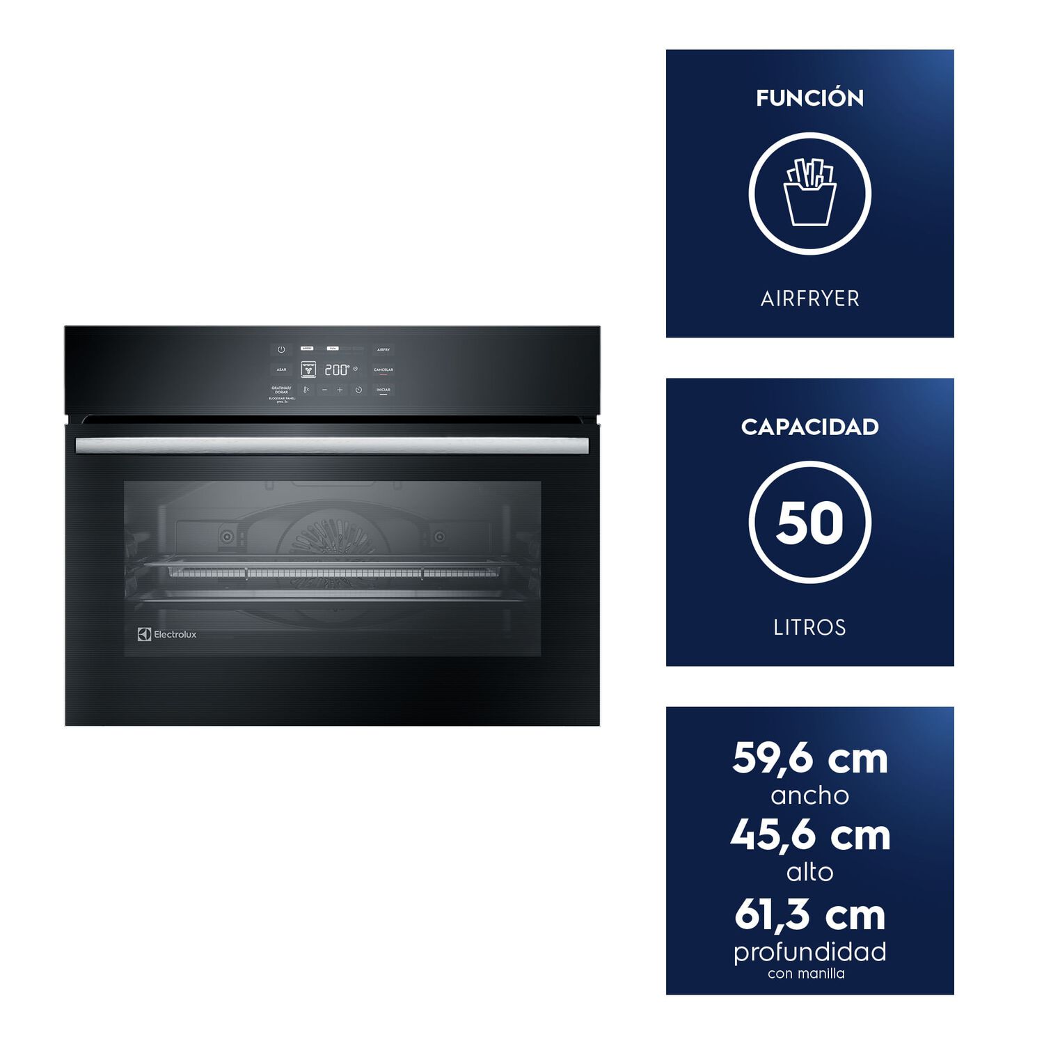 Horno Empotrable El&eacute;ctrico 50l Air Fryer Perfectcook360 Oe5ea image number 1.0