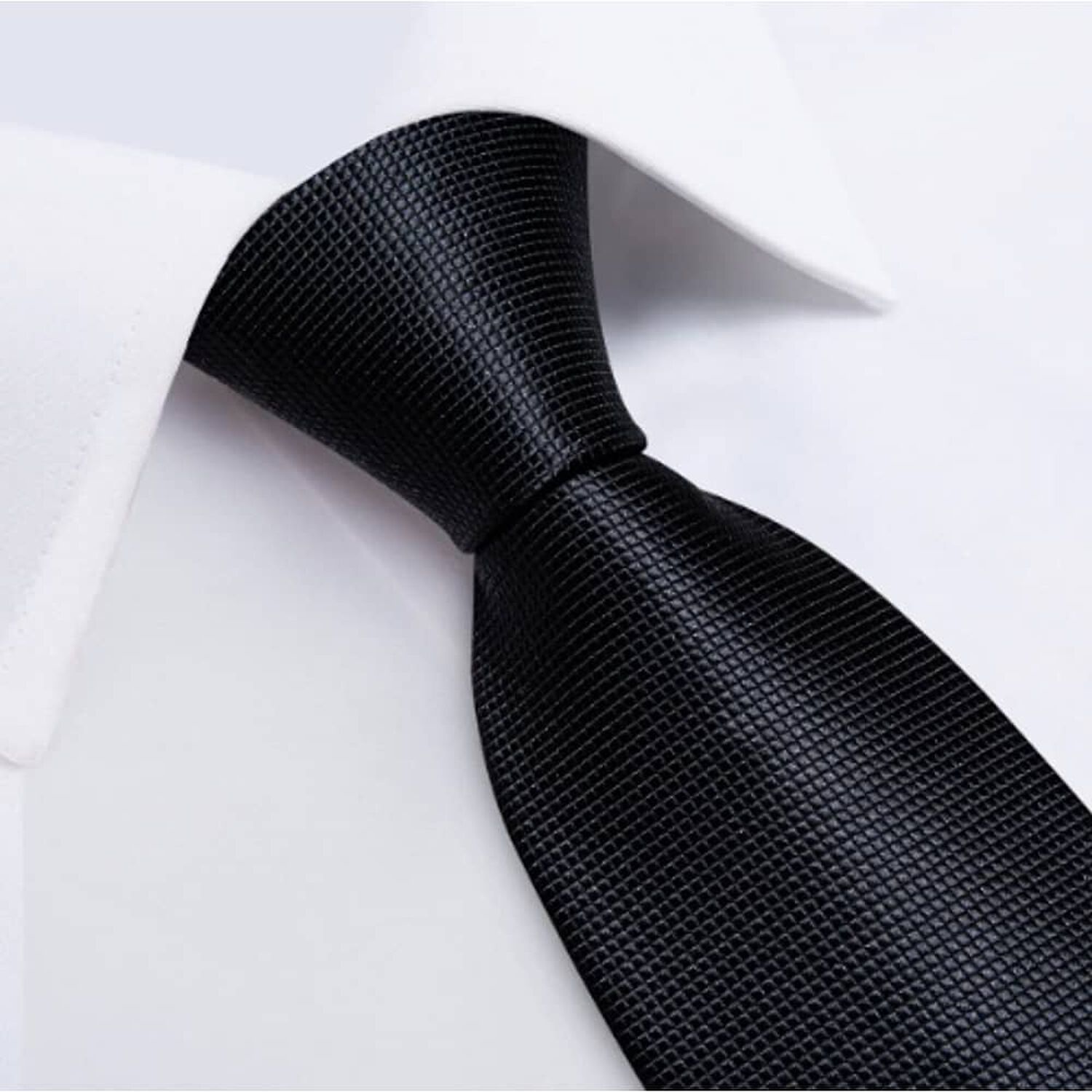 Corbatas Seda Hombres Negro image number 3.0