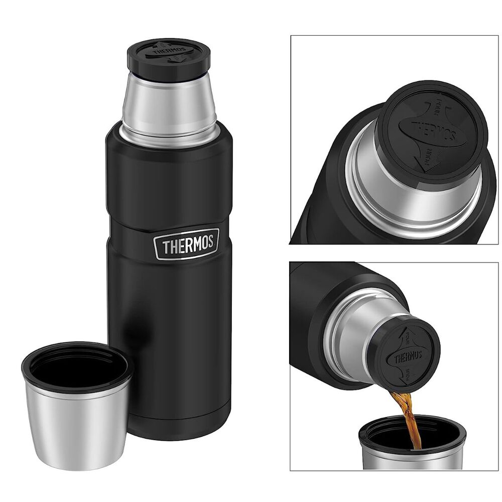 Termo King Acero Inoxidable Negro 470ml Thermos image number 2.0
