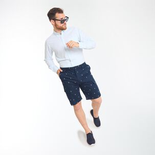 Camisa Lino Manga Larga Hombre Peroe