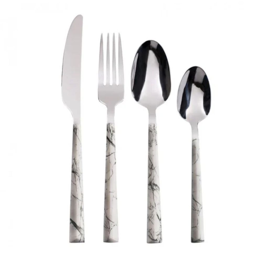 Set Cubiertos 24 Piezas Acero Inoxidable Marble Diseño image number 1.0
