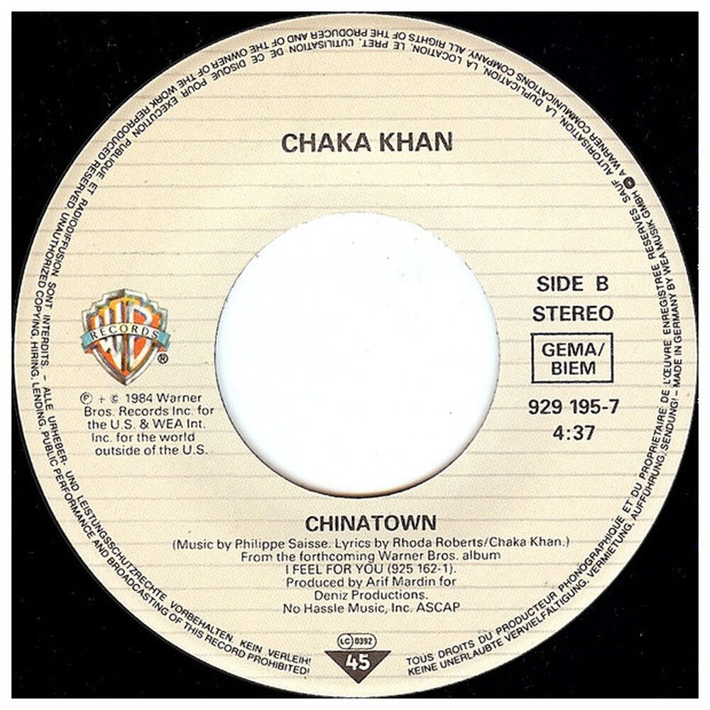 Chaka Khan - I Feel For You | 7" Single Usado image number 3.0