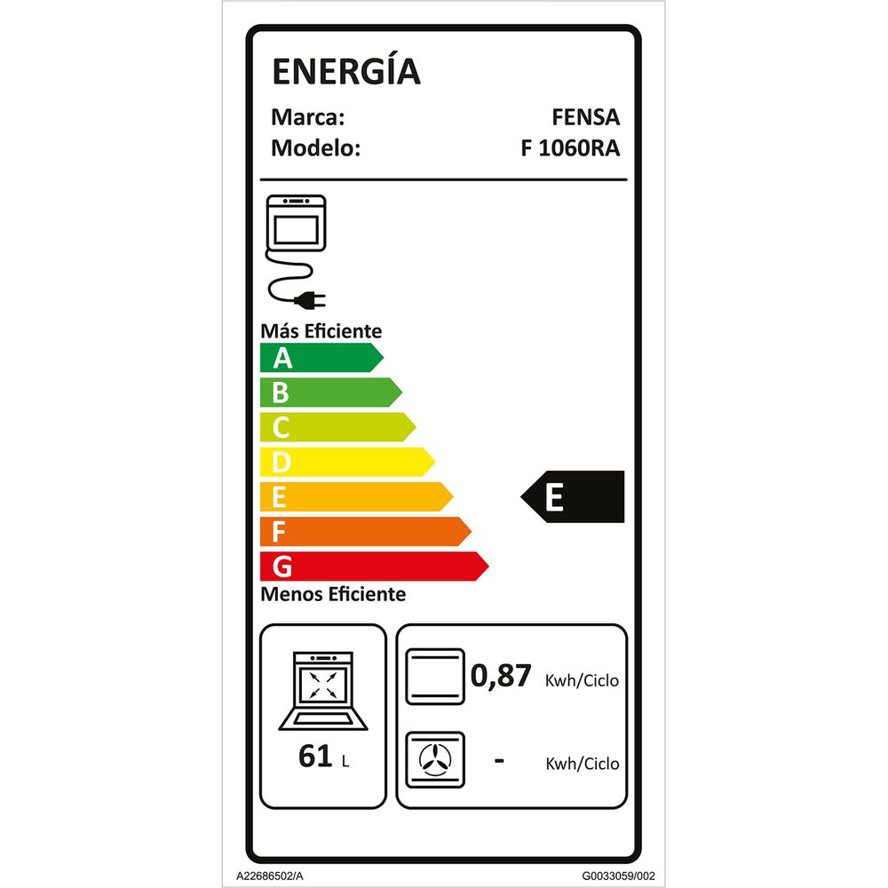 Kit Encimera Fce 4.3hf T + Campana Fx6160 + Horno F 1060r A image number 9.0