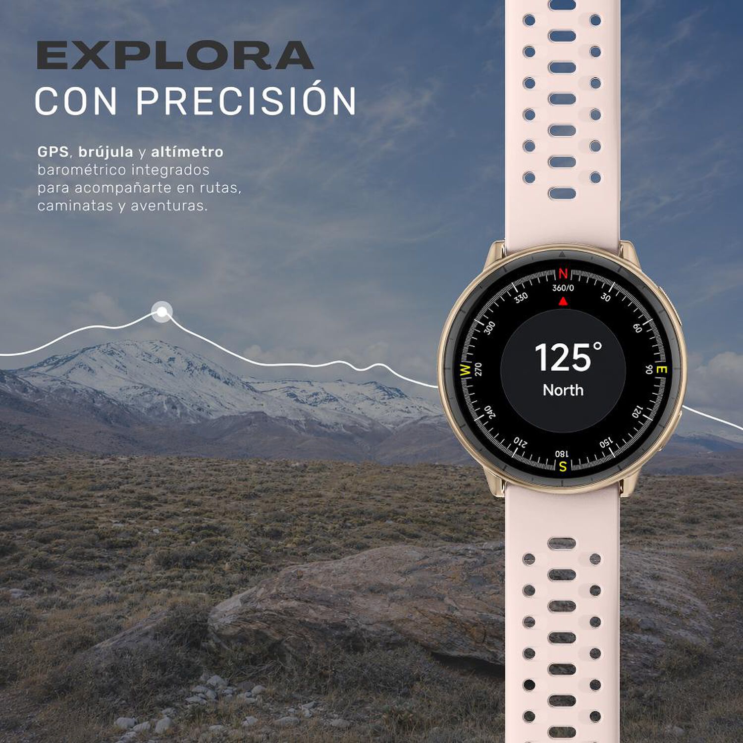 Reloj Smartwatch Gps Shar T1 43,5mm Pink Lhotse image number 4.0