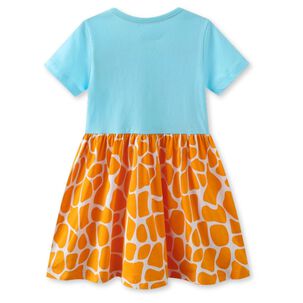 Vestido Manga Corta Ni&ntilde;a Estampado Safari 2 A 7 A&ntilde;os