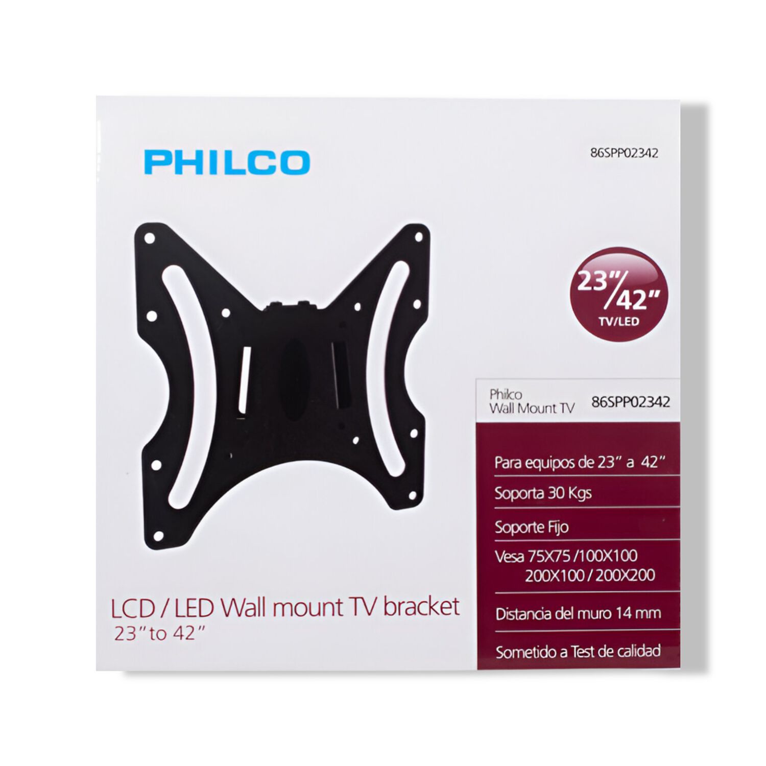 Soporte De Fijo De 23&rdquo; A 42&rdquo; Reforzado 30 Kg Max 86spp02342 image number 6.0