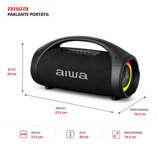 Parlante Portatil Inal&aacute;mbrico Bluetooth Aw-s144bt Aiwa 50w Funcion Tws