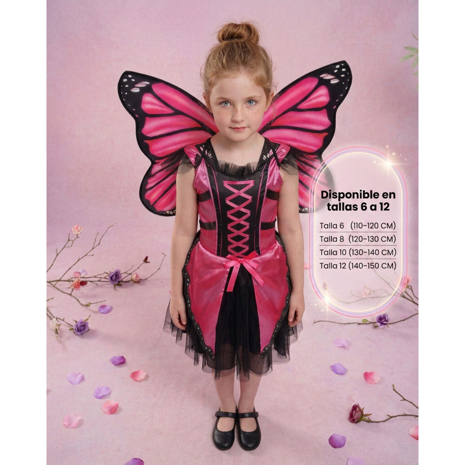 Disfraz Infantil Mariposa Rosada image number 4.0