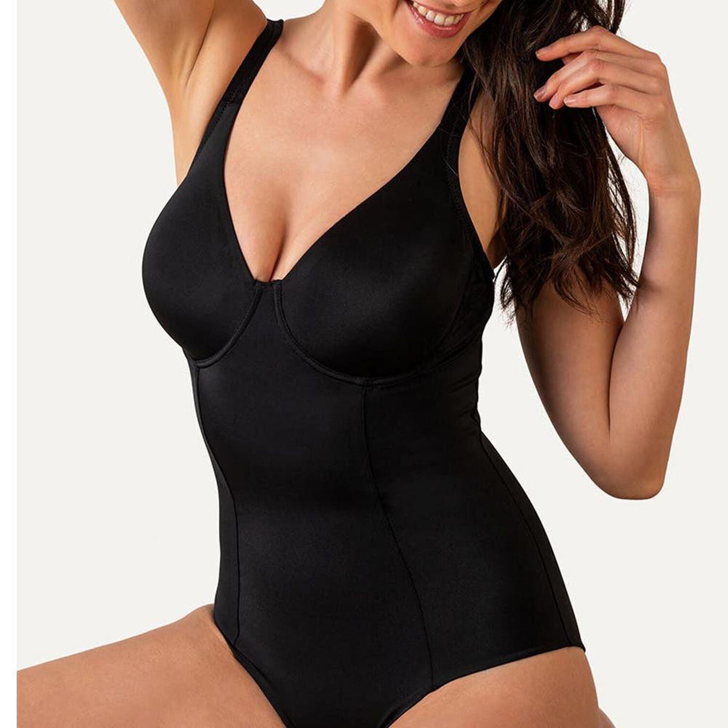 Body Modelador Microfibra Copas Simplex Flores image number 2.0
