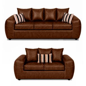 Juego De Living Elegant Detail Houston Pu / 5 Cuerpos