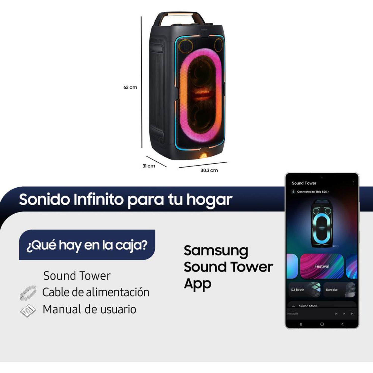 Minicomponente Samsung Sound Tower MX-ST40F/ZS image number 1.0