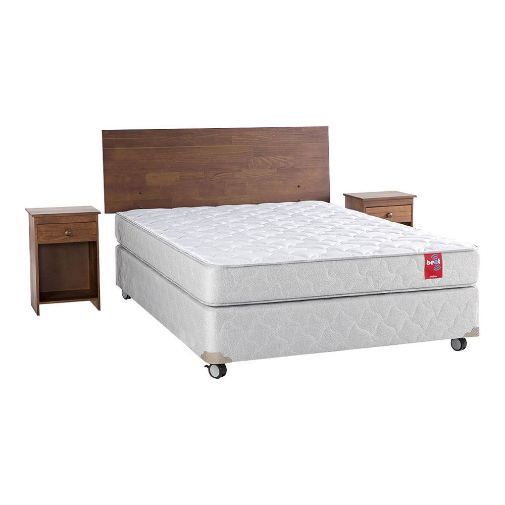 Cama Americana Rosen Beat Tabor / 2 Plazas / Base Normal + Set De Maderas image number 0.0