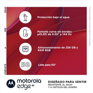Smartphone Motorola Moto Edge 40 / 5G / 256 GB / Wom