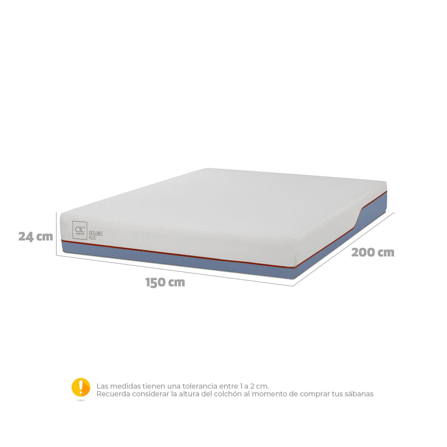 Colch&oacute;n Cic Excellence Plus / 2 Plazas / 200 Cm x 150 Cm image number 2.0