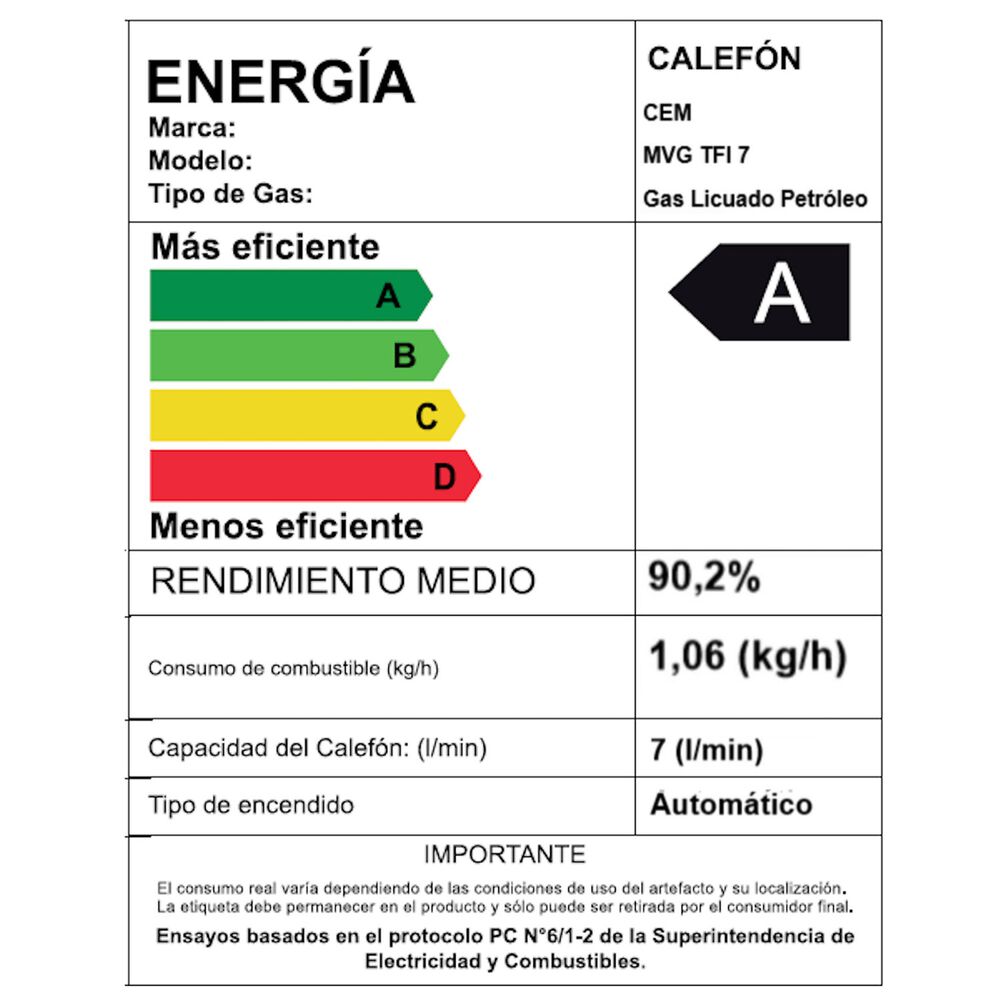 Calefont 7 Litros Gas Licuado Tiro Forzado Splendid image number 9.0
