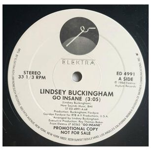 Lindsey Buckingham - Go Insane (promo) | 12" Maxi Single Usado