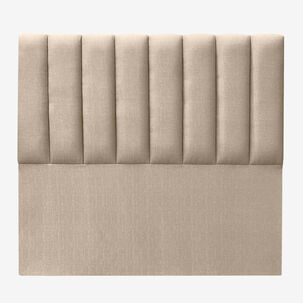 Respaldo De Cama Tubular Vertical Lino Beige Super King