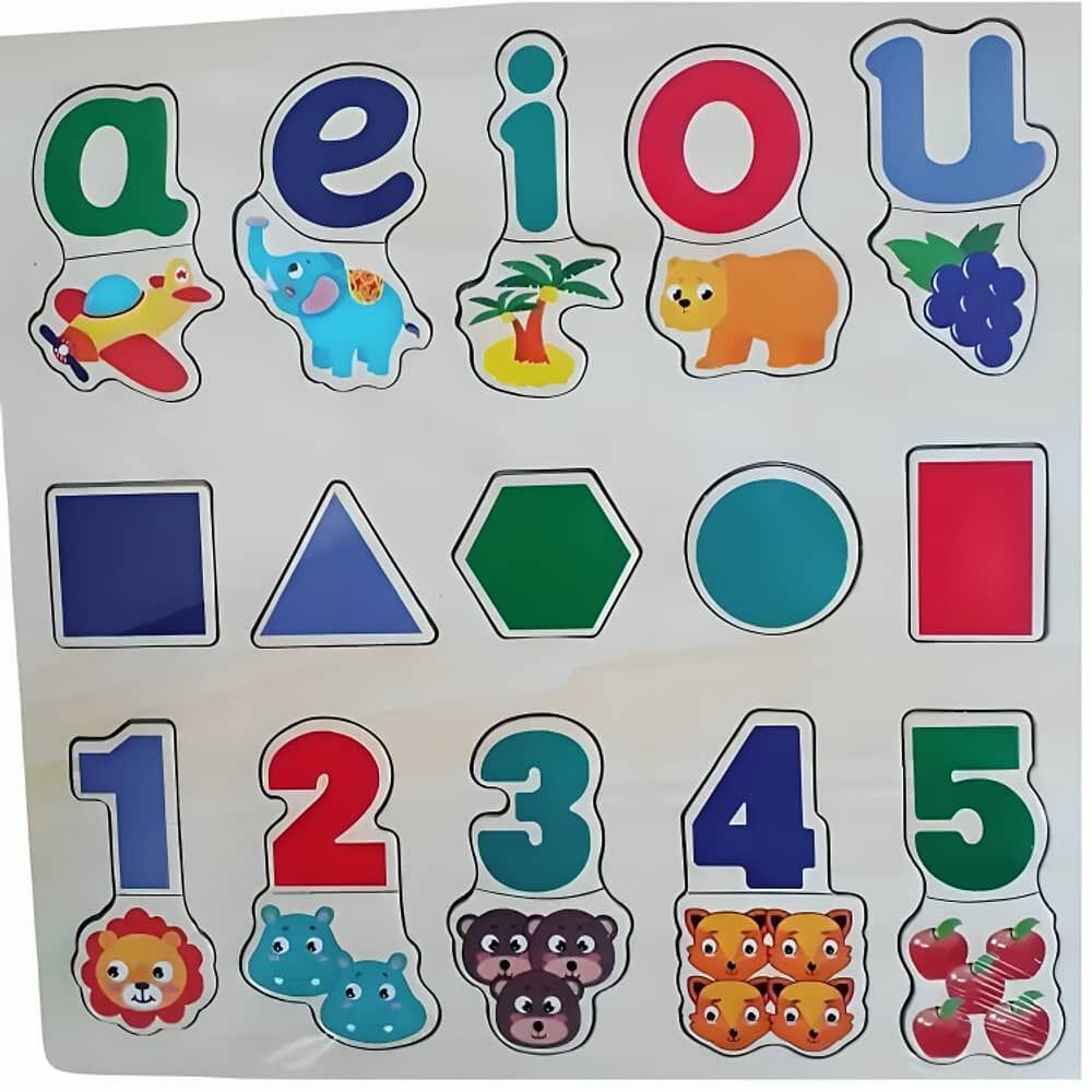 Tabla Vocales Y N&uacute;meros Puzzle Encaje image number 1.0
