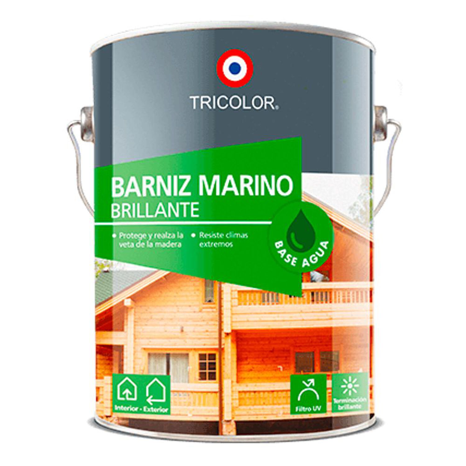 Barniz Marino Base Agua 1/4 Gl (945ml) Caoba - Tricolor image number 0.0