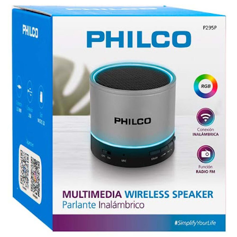 Parlante Portatil Bluetooth 3w Rms P295 Gris image number 2.0