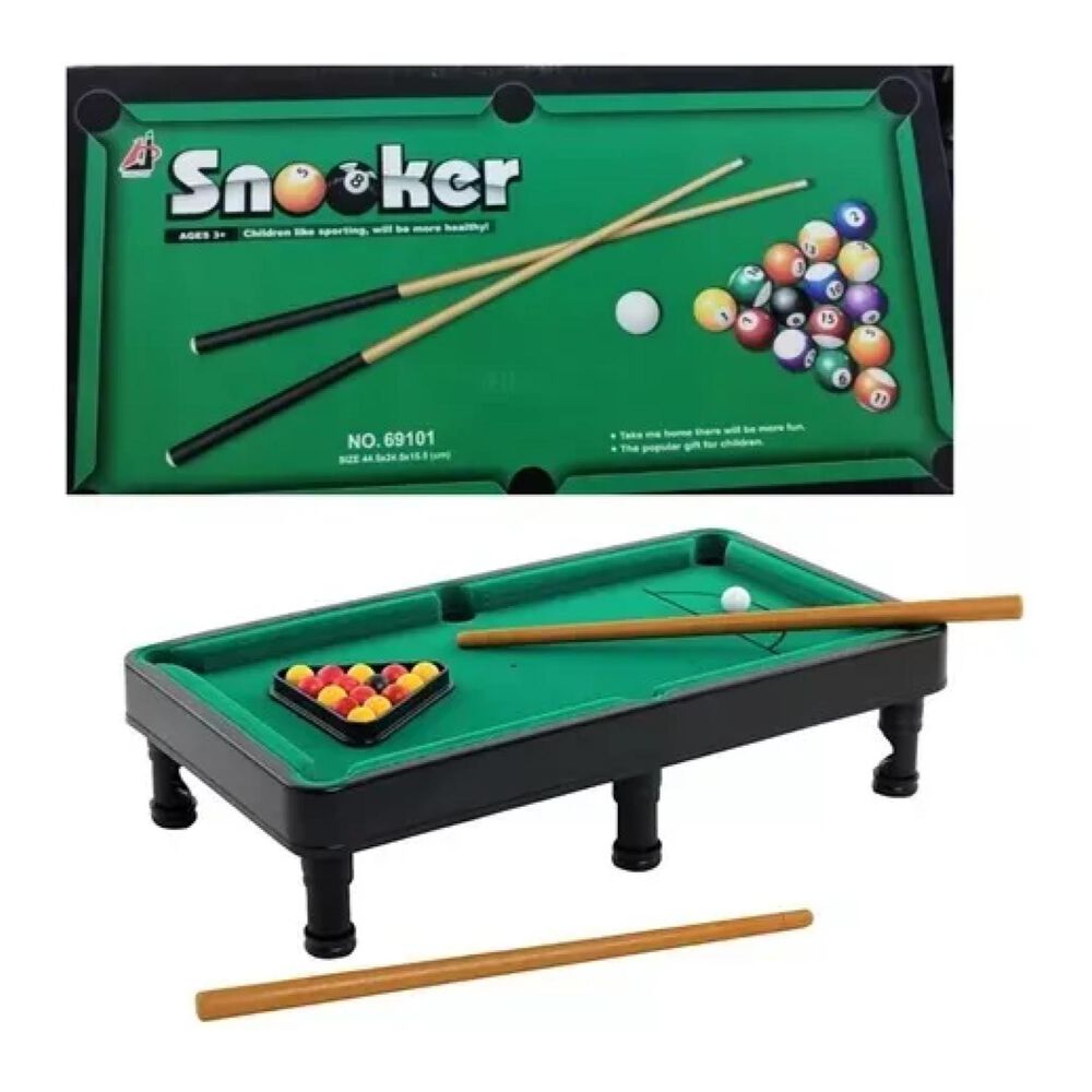 Juguete Mini Mesa De Pool Billar Con Accesorios Infantil image number 6.0