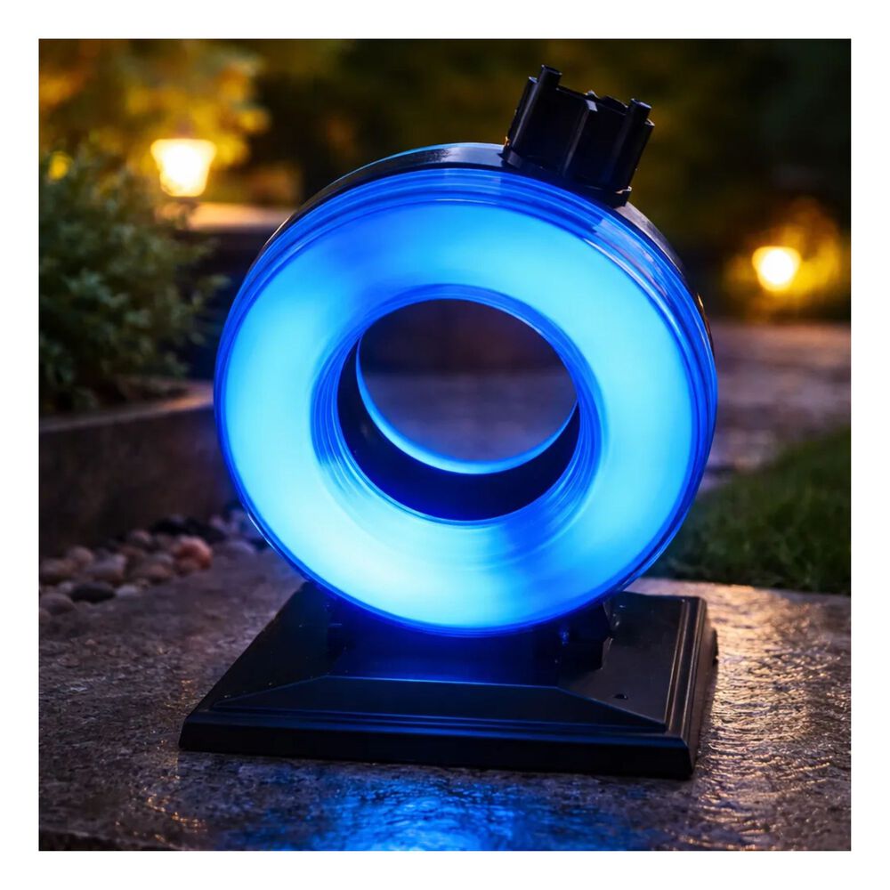 Foco Solar Led Ideal Para Jard&iacute;n Exterior Rgb Estaca Negro image number 5.0