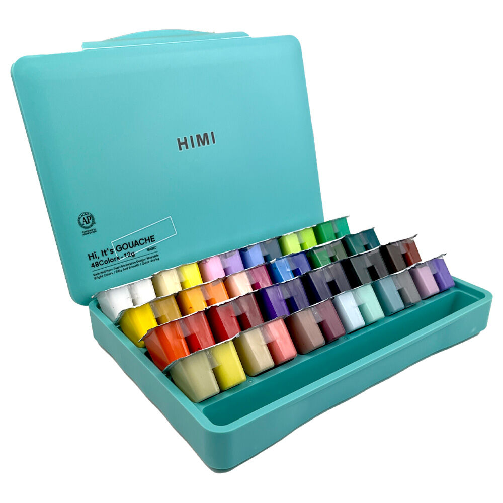 Himi - Miya Set Gouache 48 Colores / 12gr Verde image number 0.0