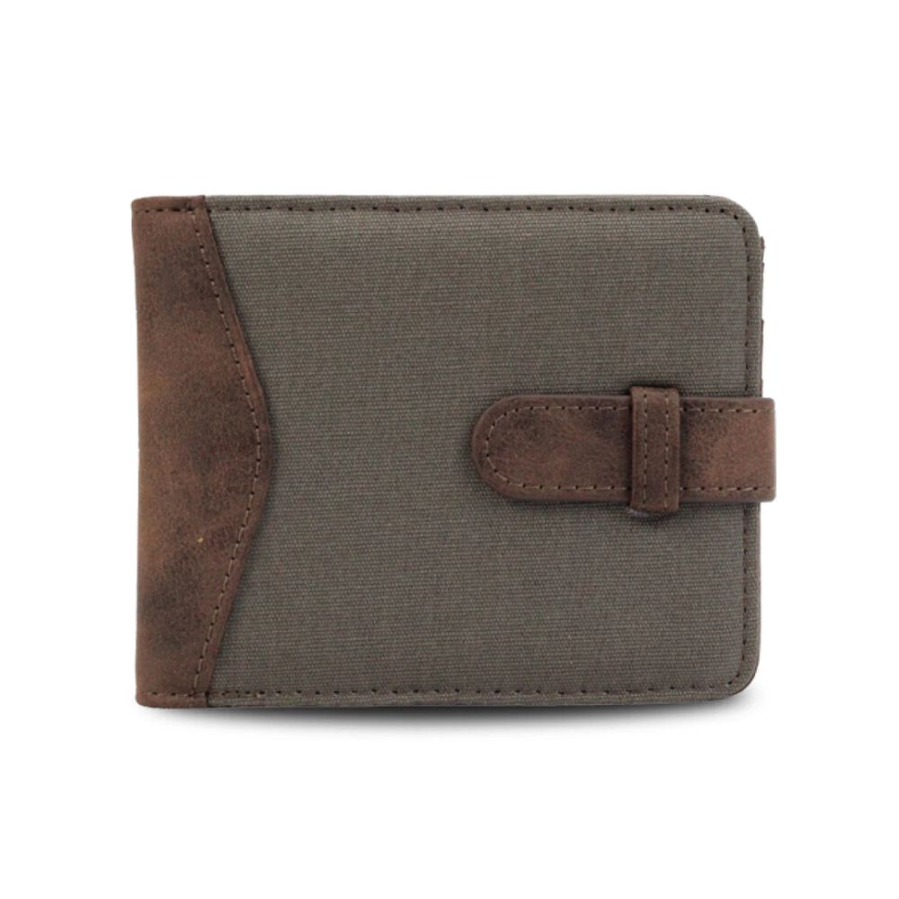 Billetera Cuerina Canvas Hombre Juno Musgo Verde Lincoln's image number 0.0