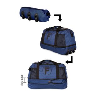 Bolso Mochila Con Ruedas Goliat Azul + Candado Fila