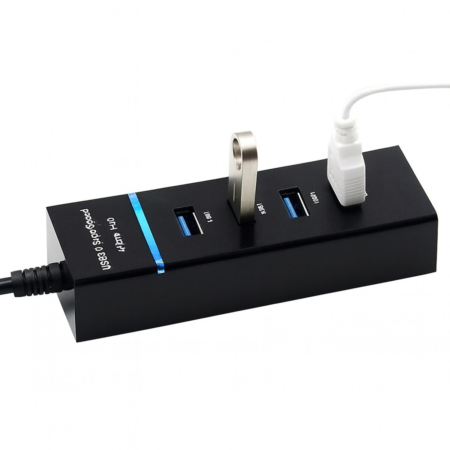 Hub 4 Puertos Multi Usb 3.0 Indicador Luz Led Adaptador image number 1.0