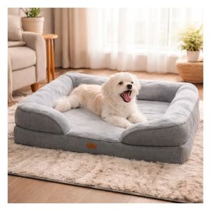 Cama Sof&aacute; Para Perro Mascotas Grande 96x71x16 Gris